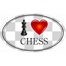 Naklejka I Love Chess (A-93)