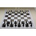 10x Zestaw Szkolny I : Figury plastikowe turniejowe "Staunton nr 4" z szachownicą zwijaną (Z-13)