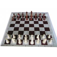 6 x Zestaw Klubowy II: Figury szachowe Staunton nr 5/II + szachownica zwijana (Z-24)