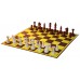 6x Zestaw Klubowy I: Figury drewniane Staunton nr 5/II w worku + szachownica tekturowa ( Z-1/6 )