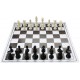 10x Zestaw Szkolny II  : Figury plastikowe turniejowe "Staunton nr 6" z szachownicą zwijaną (Z-6)