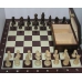 Zestaw: Figury szachowe Staunton nr 5 w kasetce + szachownica drewniana nr 5 TOGO